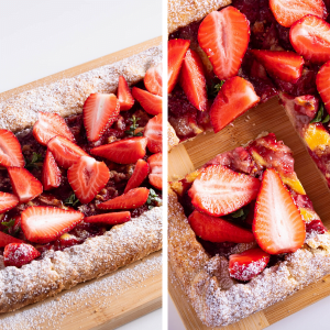 Galette cu cheesecake si capsune